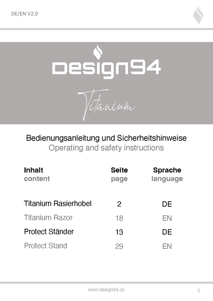 Design94 Titanium Series Operating and safety instructions