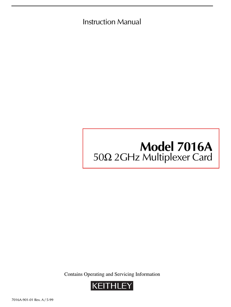 Keithley 7016A User manual Keithley 7016A User manual