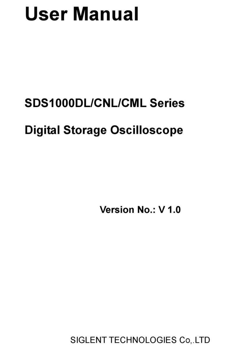 SIGLENT TECHNOLOGIES SDS1000DL Series User manual