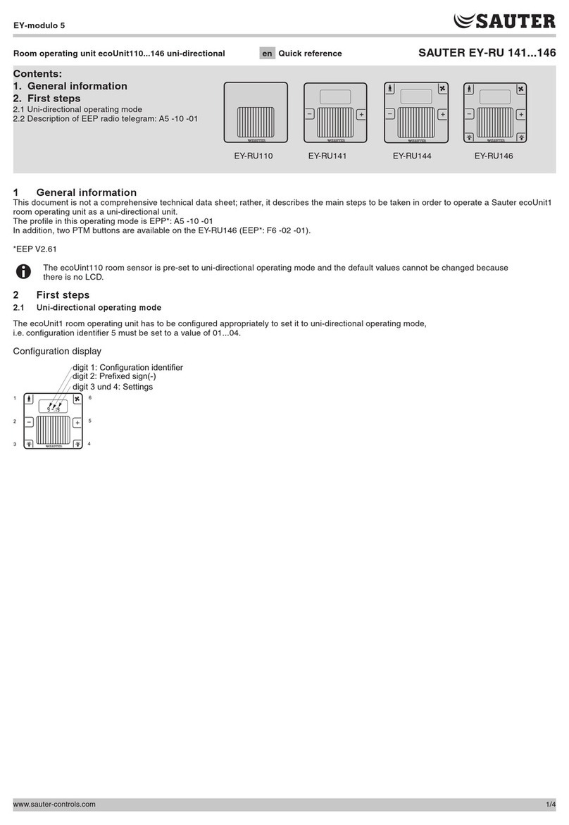 sauter EY-RU110 quick reference