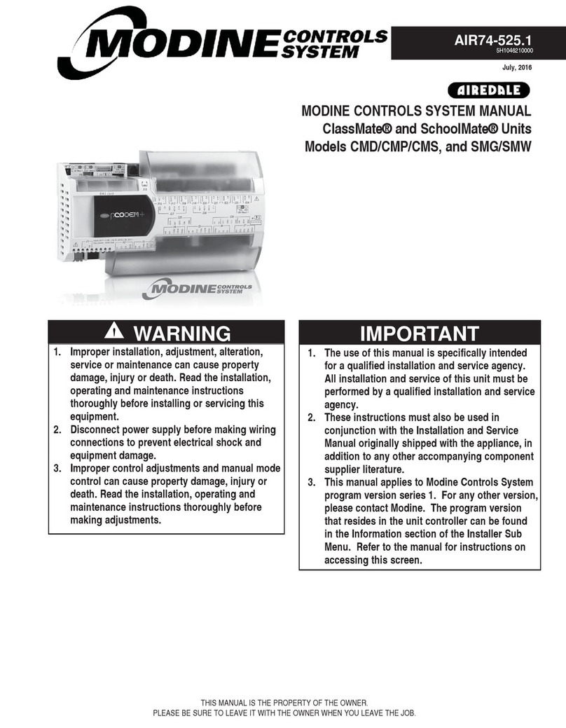 Modine Manufacturing Airedale ClassMate CMD User manual Modine Manufacturing Airedale ClassMate CMD User manual
