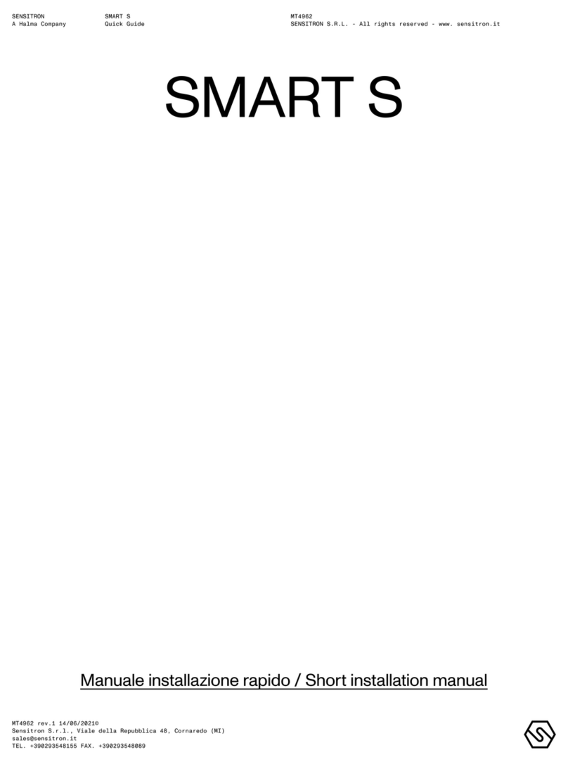 Halma SENSITRON SMART S Short installation manual