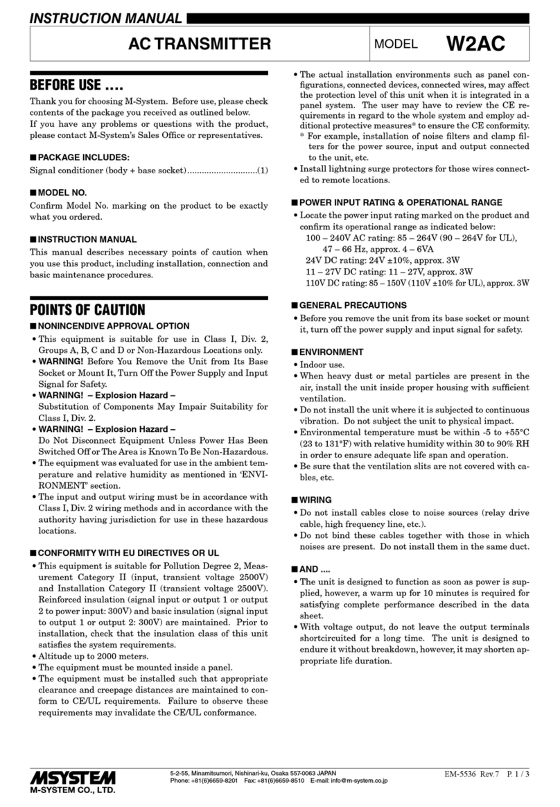 M-system W2AC User manual