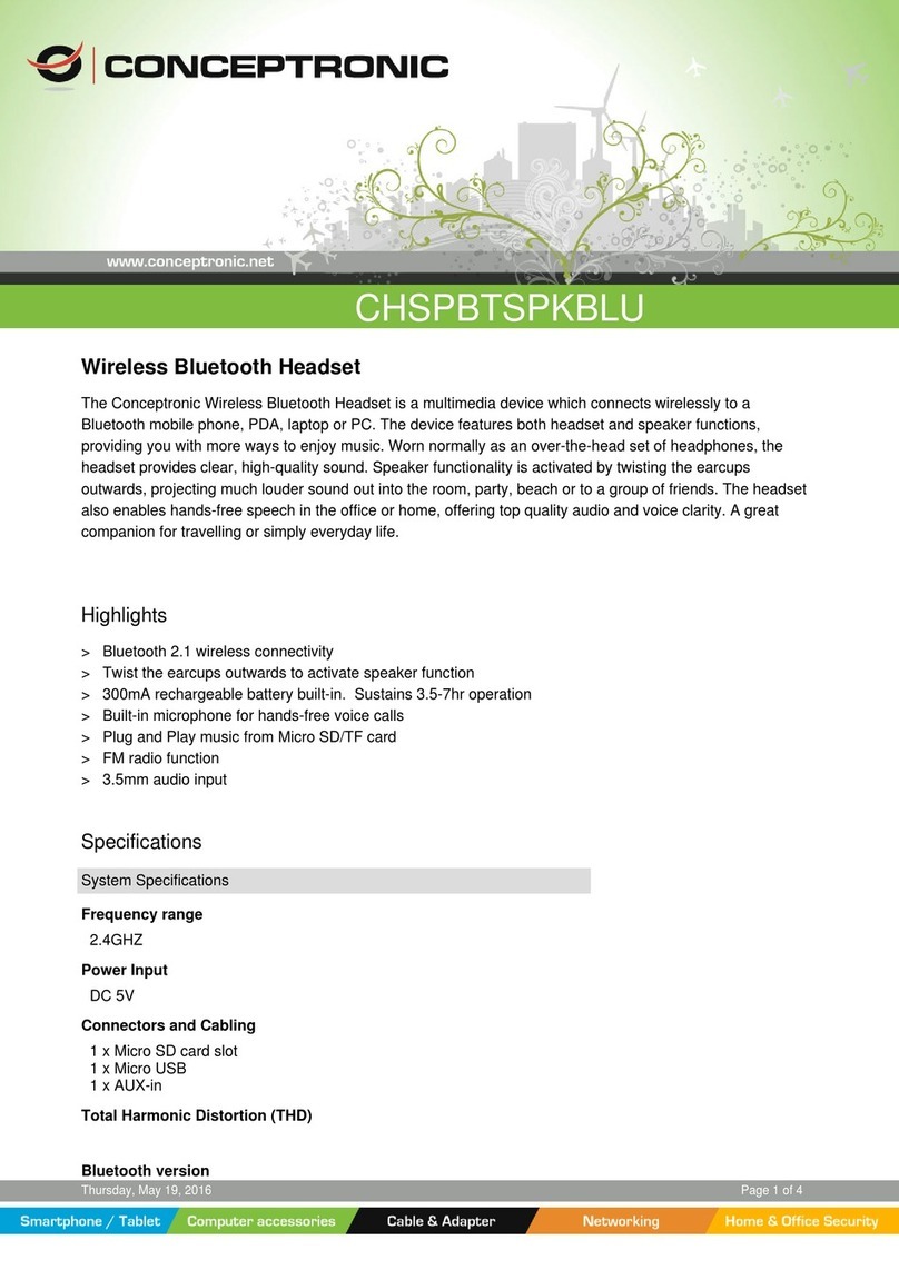 Conceptronic CHSPBTSPKBLU User manual