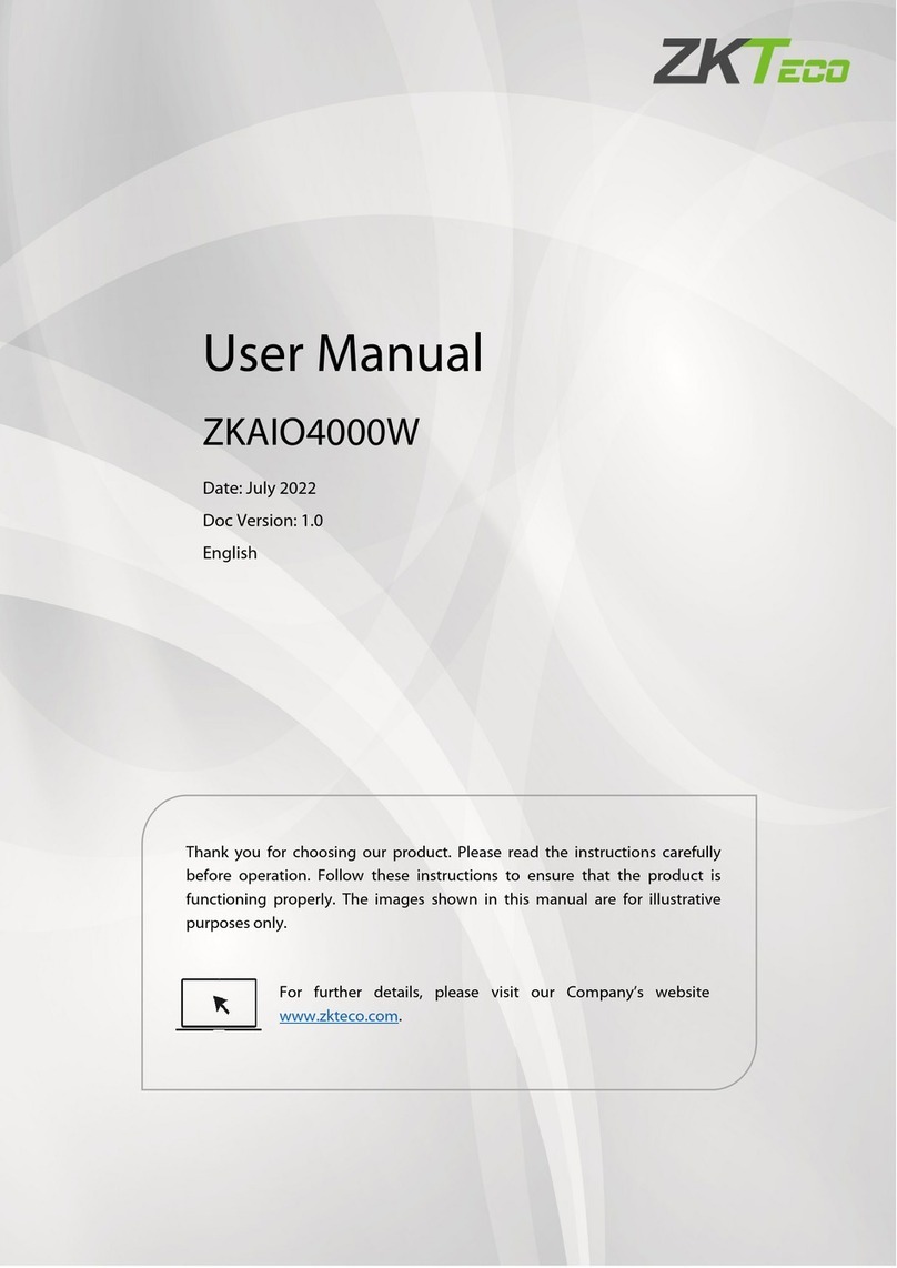 ZKTeco ZKAIO4000W User manual