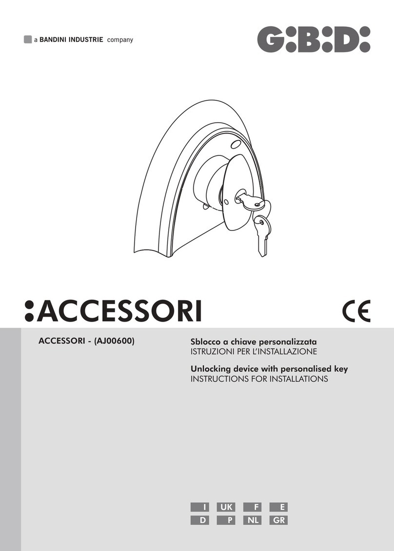 Bandini Industrie GBD ACCESSORI AJ00600 Instructions for installations