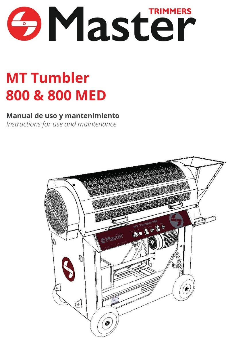 Master Trimmers MT Tumbler 800 Instructions for use and maintenance