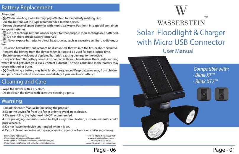 Wasserstein Solar Floodlight & Charger with Micro USB... User manual Wasserstein Solar Floodlight & Charger with Micro USB... User manual