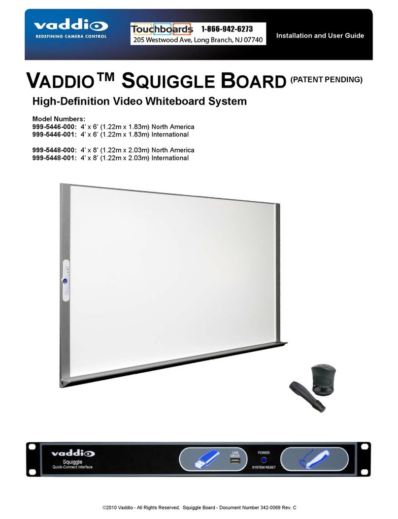 VADDIO SQUIGGLE BOARD 999-5446-000 Installation and user guide VADDIO SQUIGGLE BOARD 999-5446-000 Installation and user guide
