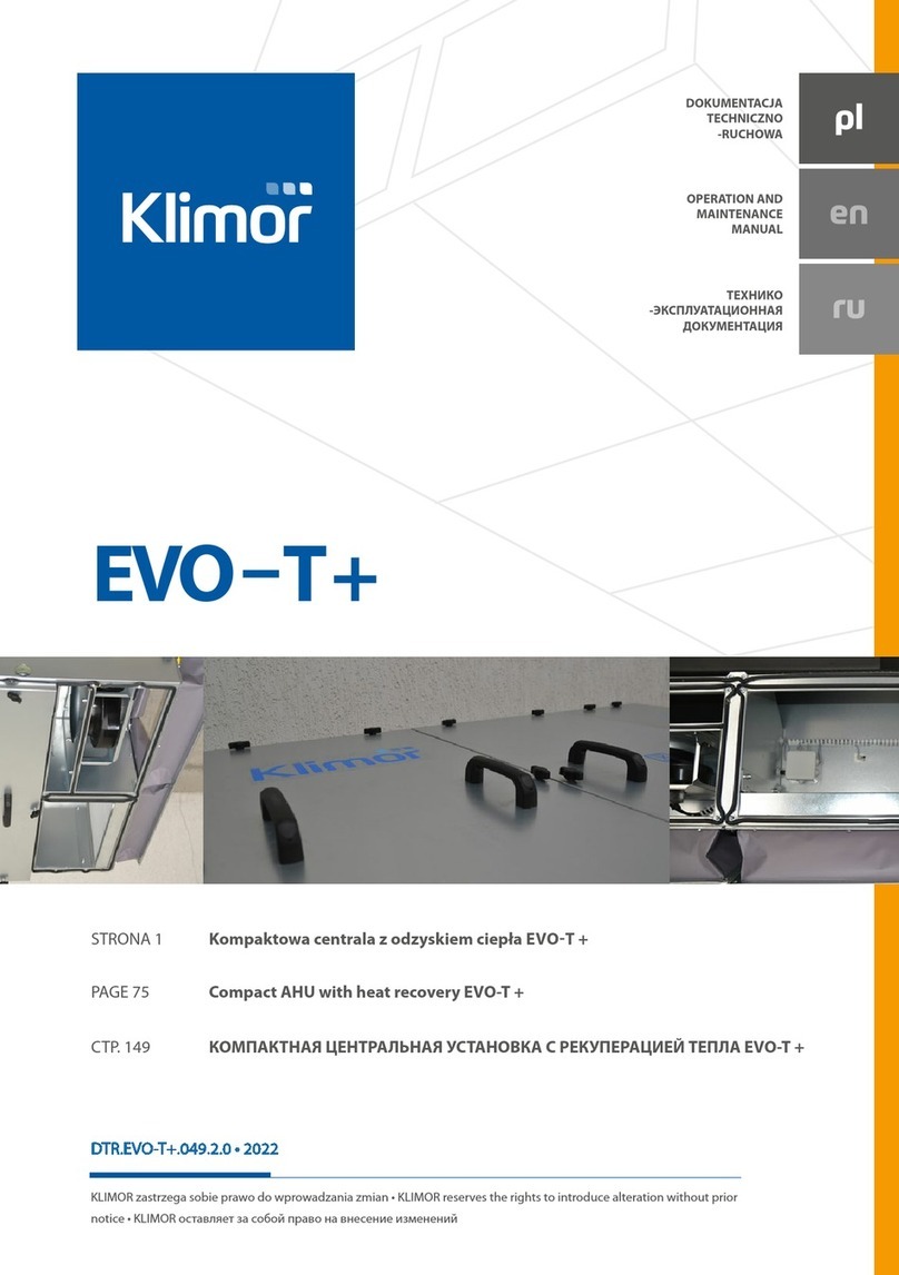 Klimor EVO-T Plus Operation and maintenance manual