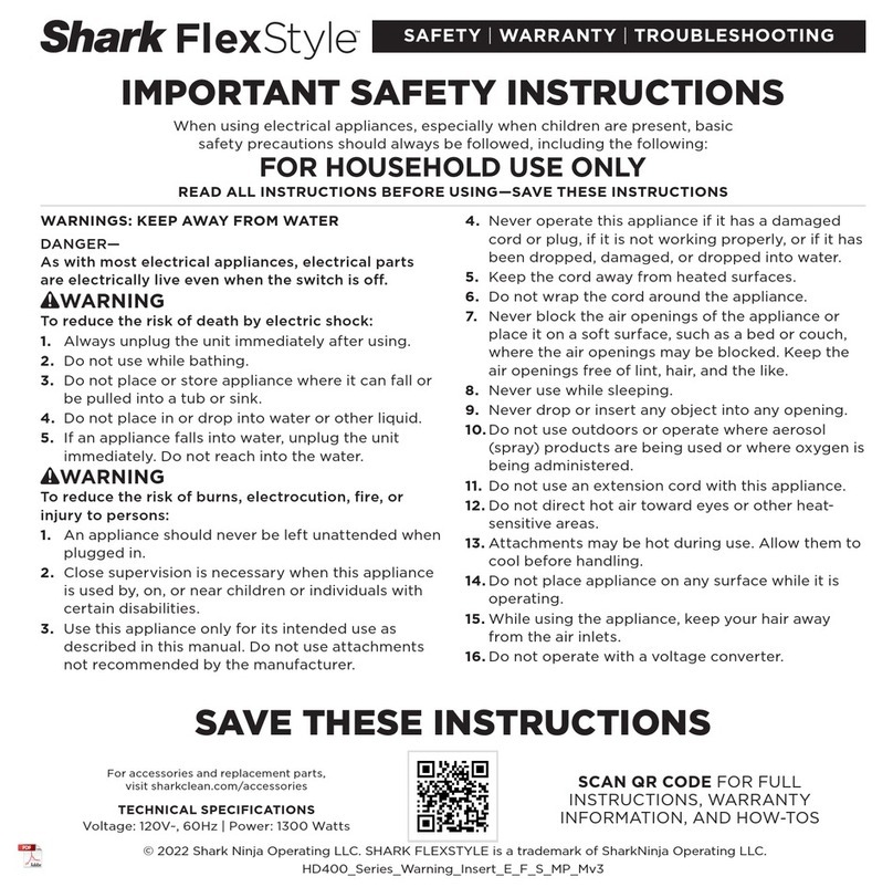 Shark FlexStyle HD400 User manual