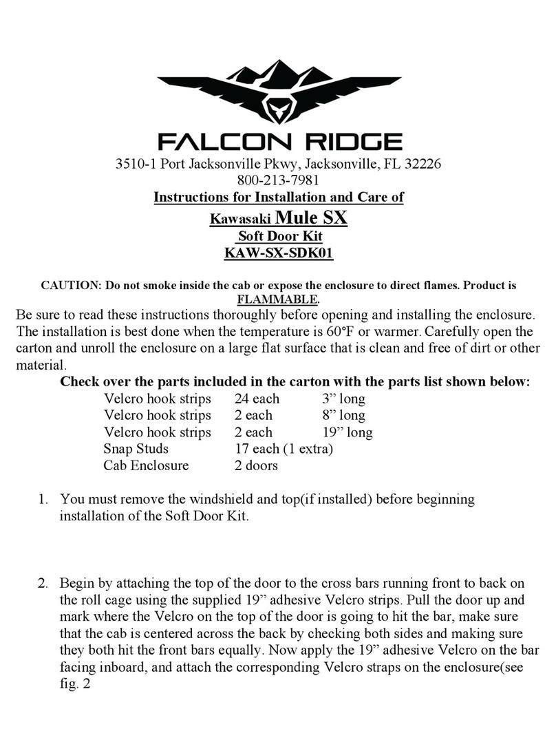FALCON RIDGE KAW-SX-SDK01 Instructions for Installation and Care FALCON RIDGE KAW-SX-SDK01 Instructions for Installation and Care