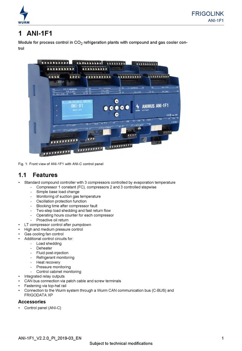 WURM FRIGOLINK ANI-1F1 manual