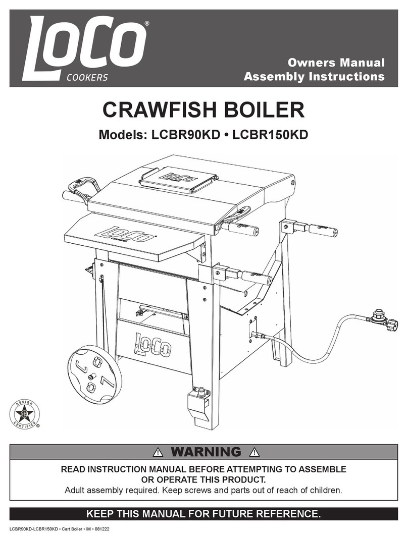 LOCO COOKERS LCBR90KD Owner's manual and assembly instructions