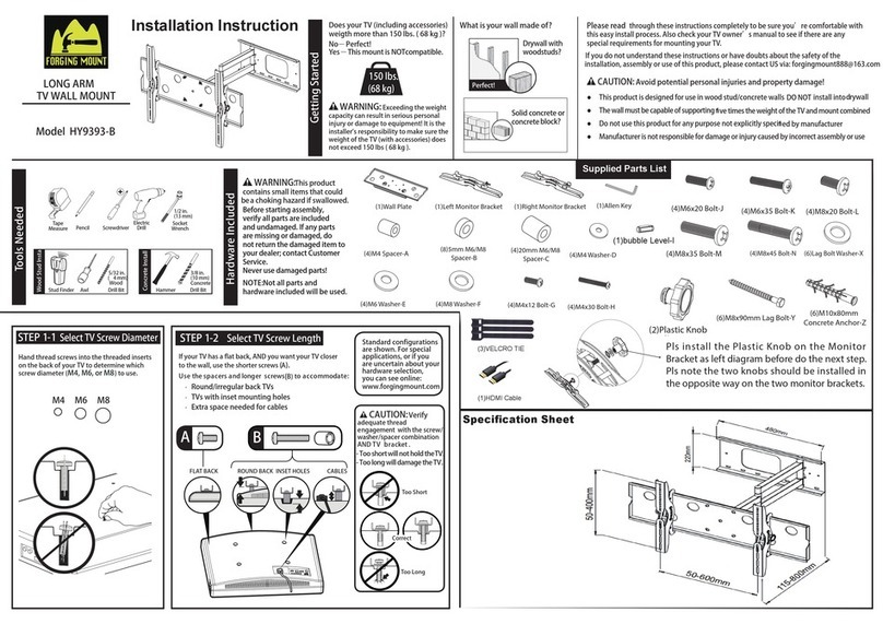 Forging Mount HY9393-B User manual