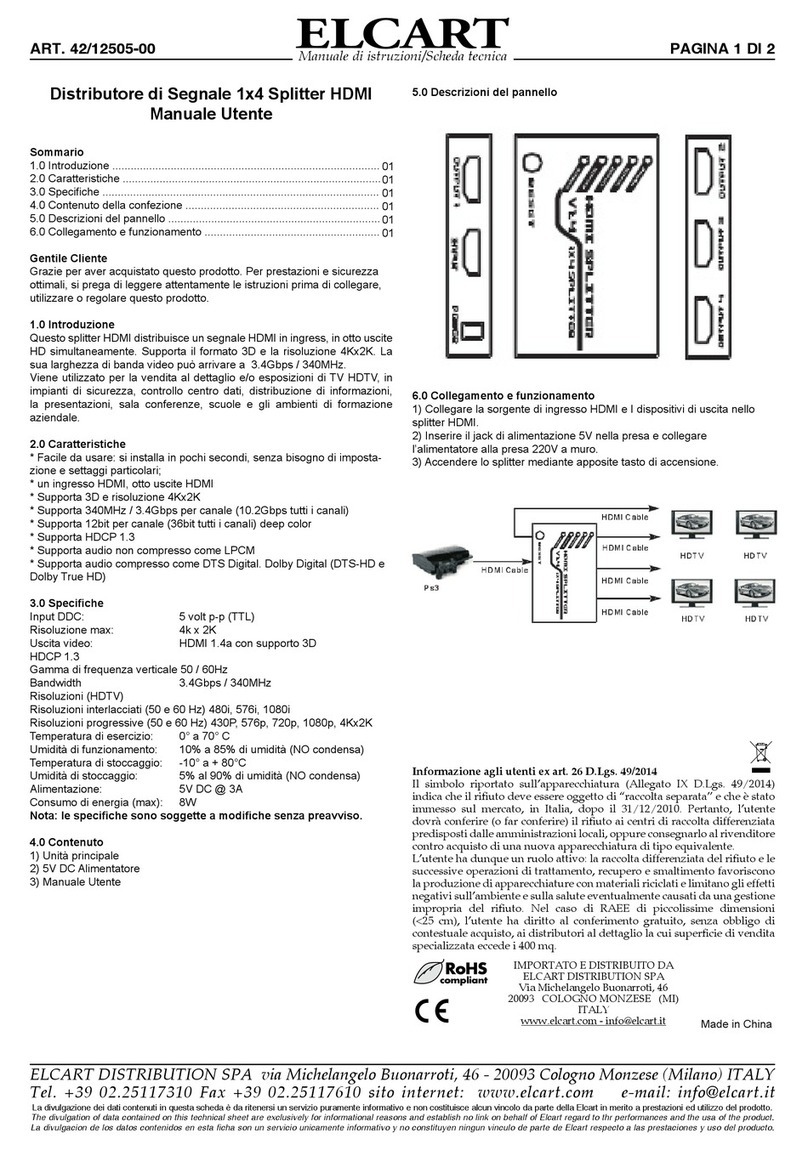 ELCART 42/12505-00 User manual