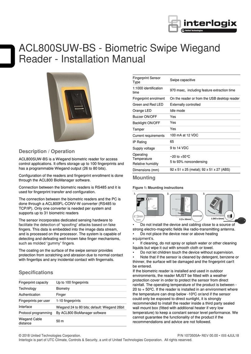 Interlogix ACL800SUW-BS installation manual