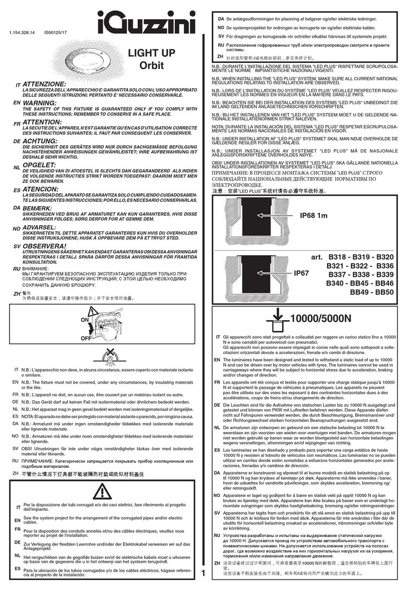 iGuzzini LIGHT UP ORBIT instruction sheet iGuzzini LIGHT UP ORBIT instruction sheet