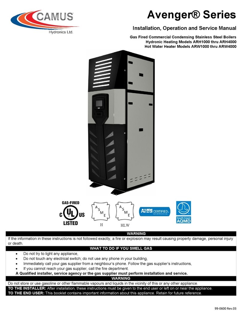 Camus Hydronics Avenger Series Installation, operation and service manual