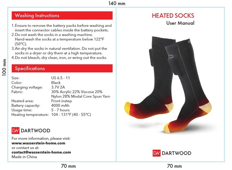 DARTWOOD HEATED SOCKS User manual