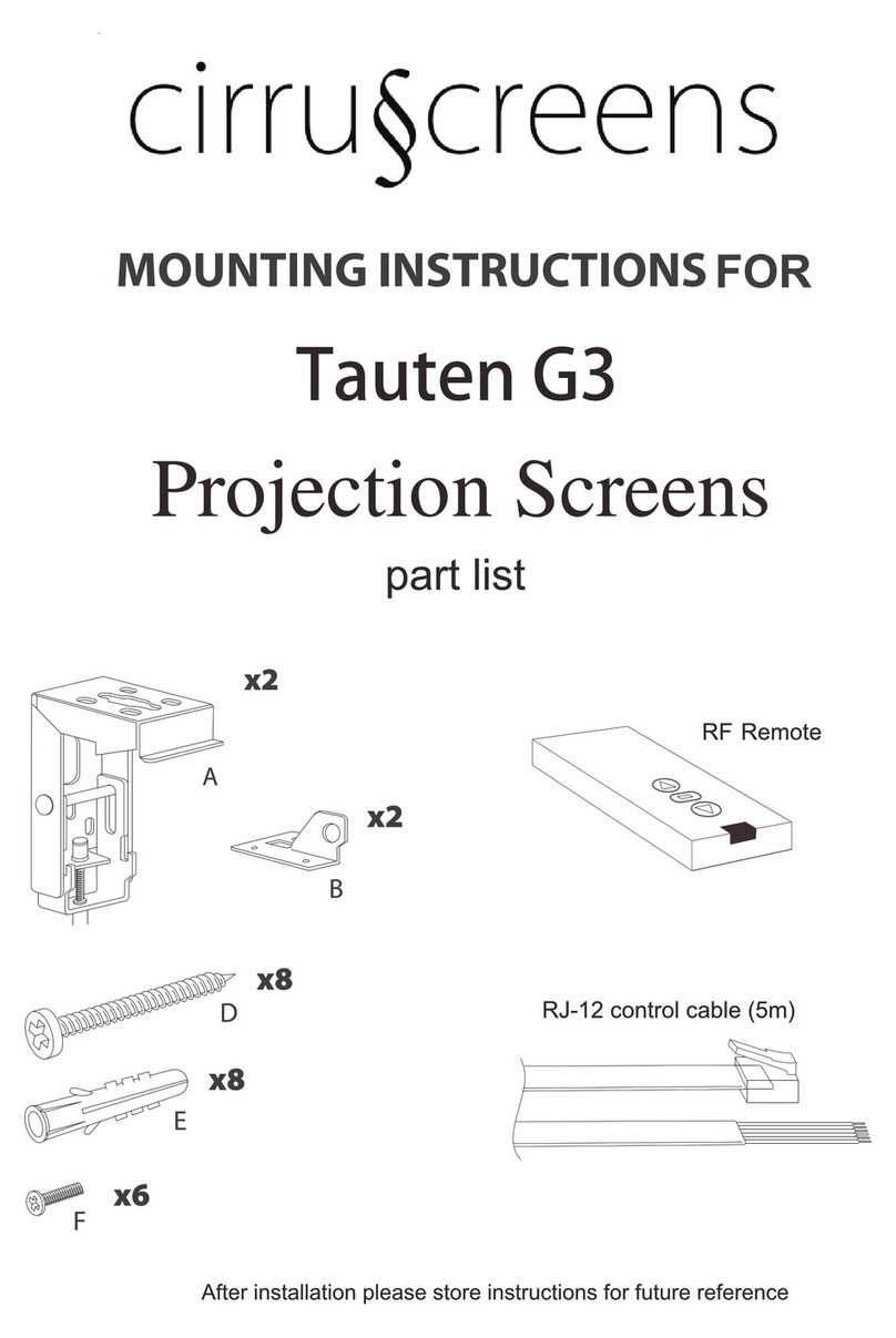 Cirrus Screens Tauten G3 User manual Cirrus Screens Tauten G3 User manual