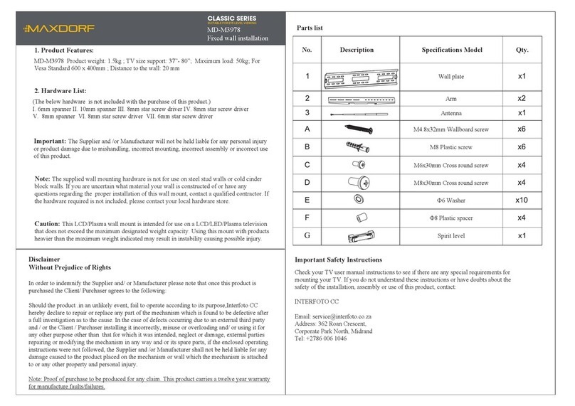 MAXDORF CLASSIC Series manual