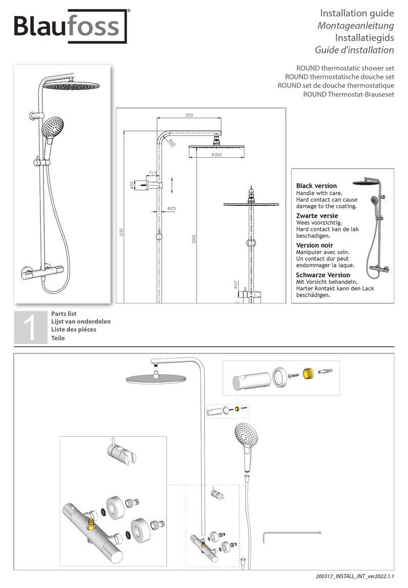Blaufoss ROUND thermostatic shower set User manual