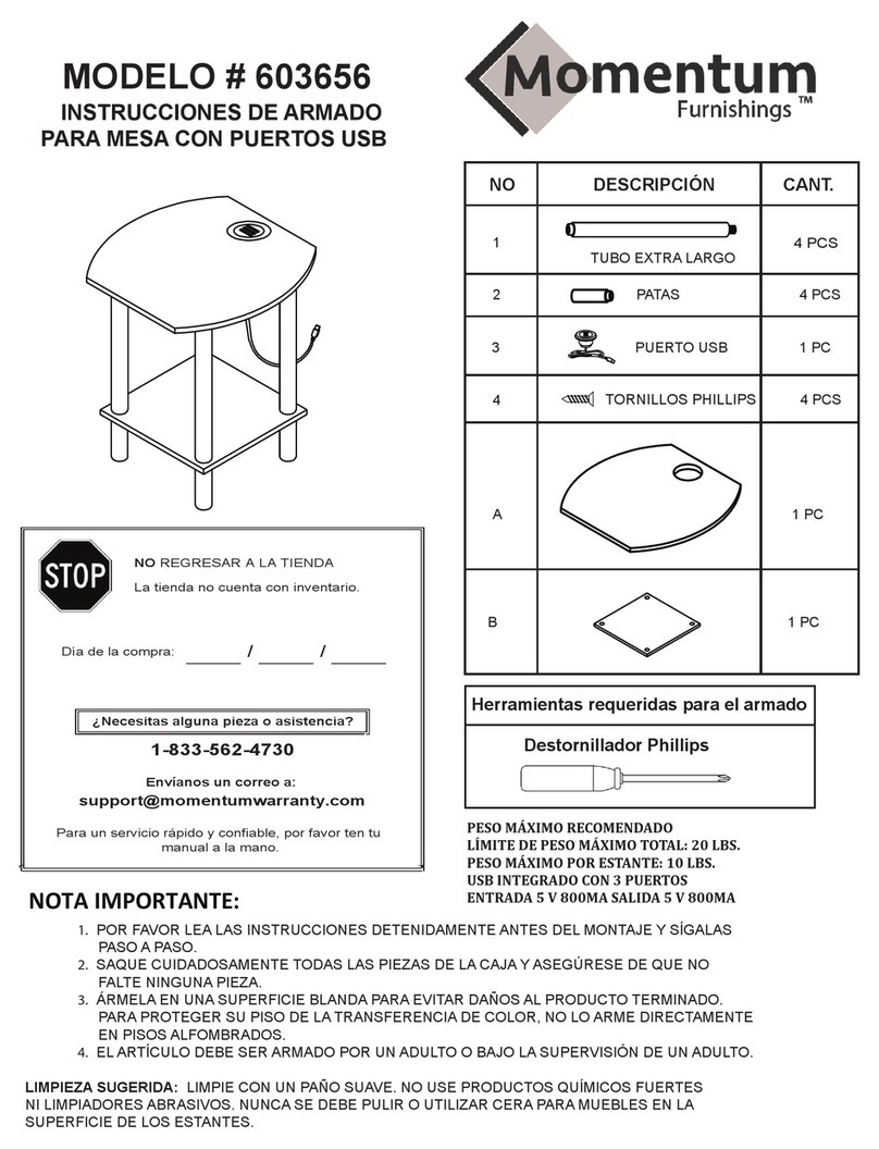 Momentum 603656 Assembly instructions