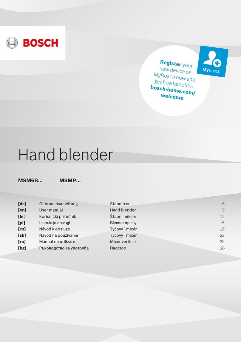 Bosch MSM6B Series User manual