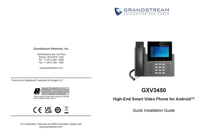Grandstream Networks GXV3450 Quick installation guide