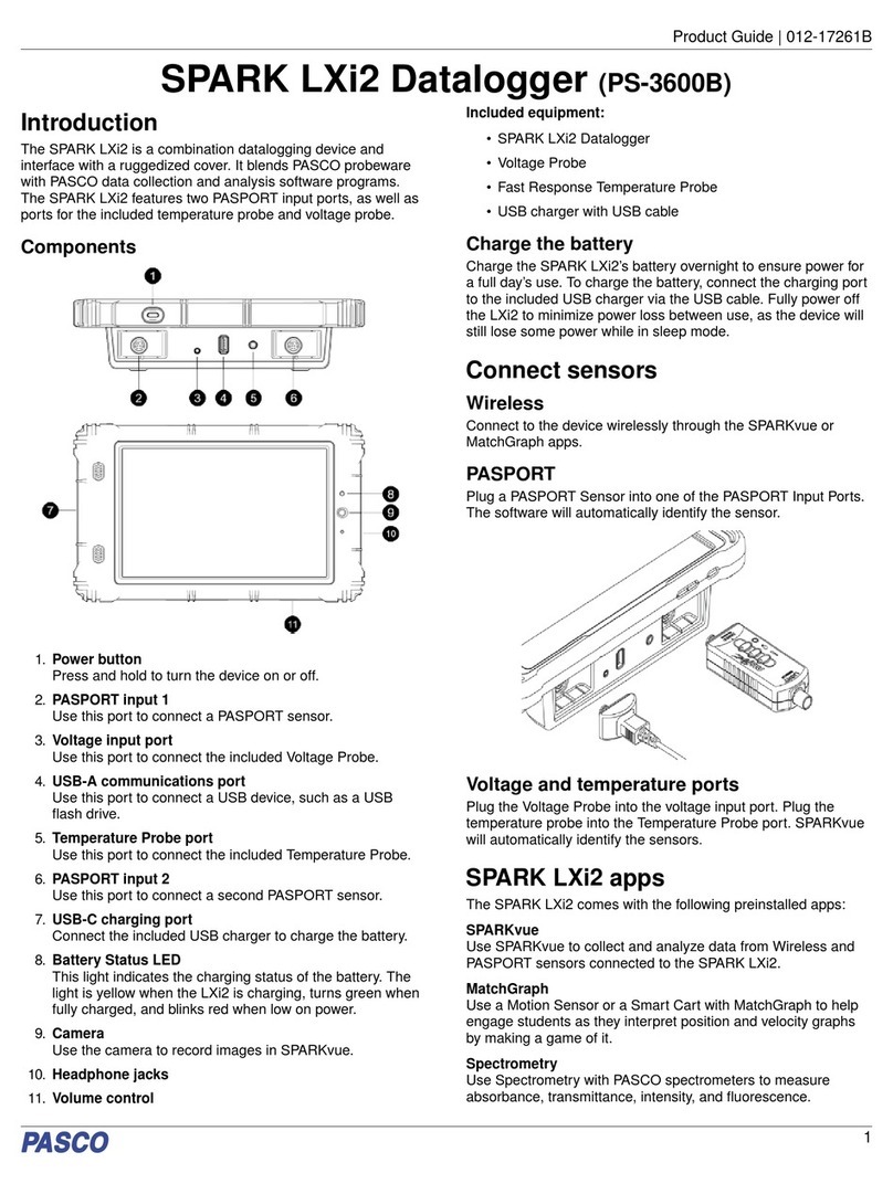 PASCO SPARK LXi2 User manual