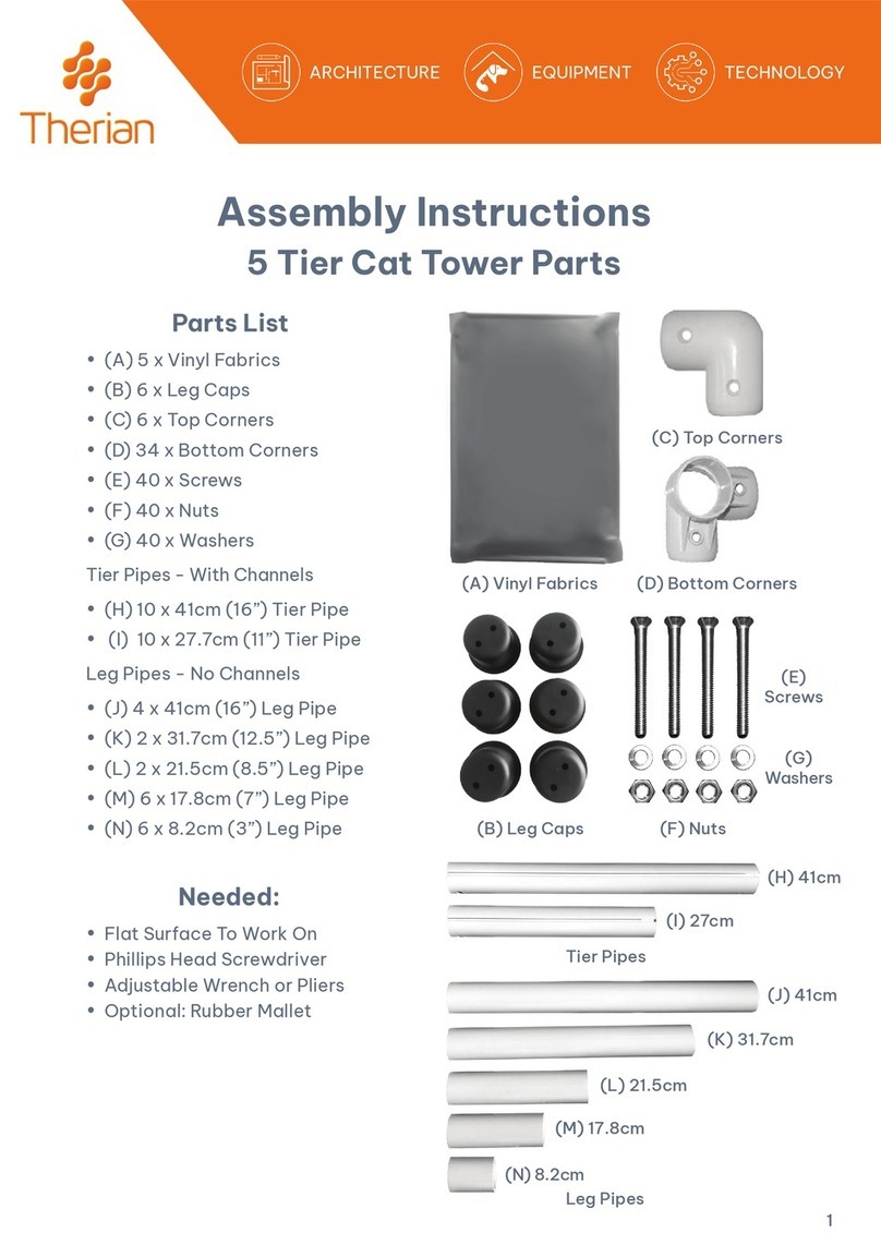 Therian 5 Tier Cat Tower Parts Assembly instructions Therian 5 Tier Cat Tower Parts Assembly instructions