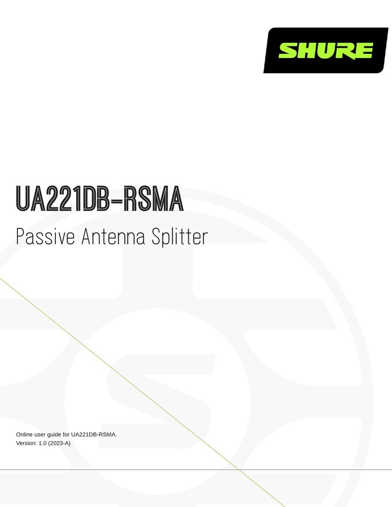 Shure UA221DB-RSMA user guide