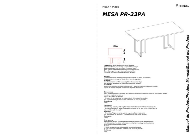 FITMOBEL MESA PR-23PA User manual FITMOBEL MESA PR-23PA User manual