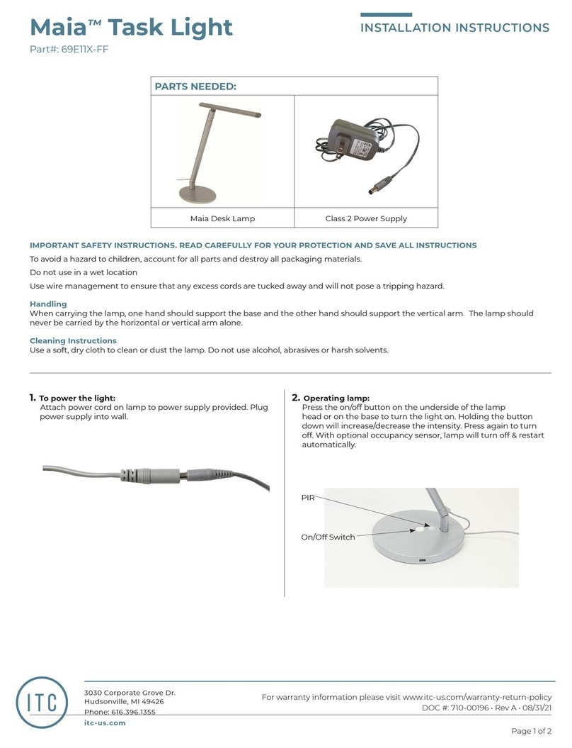 ITC Maia 69E11X-FF installation instructions