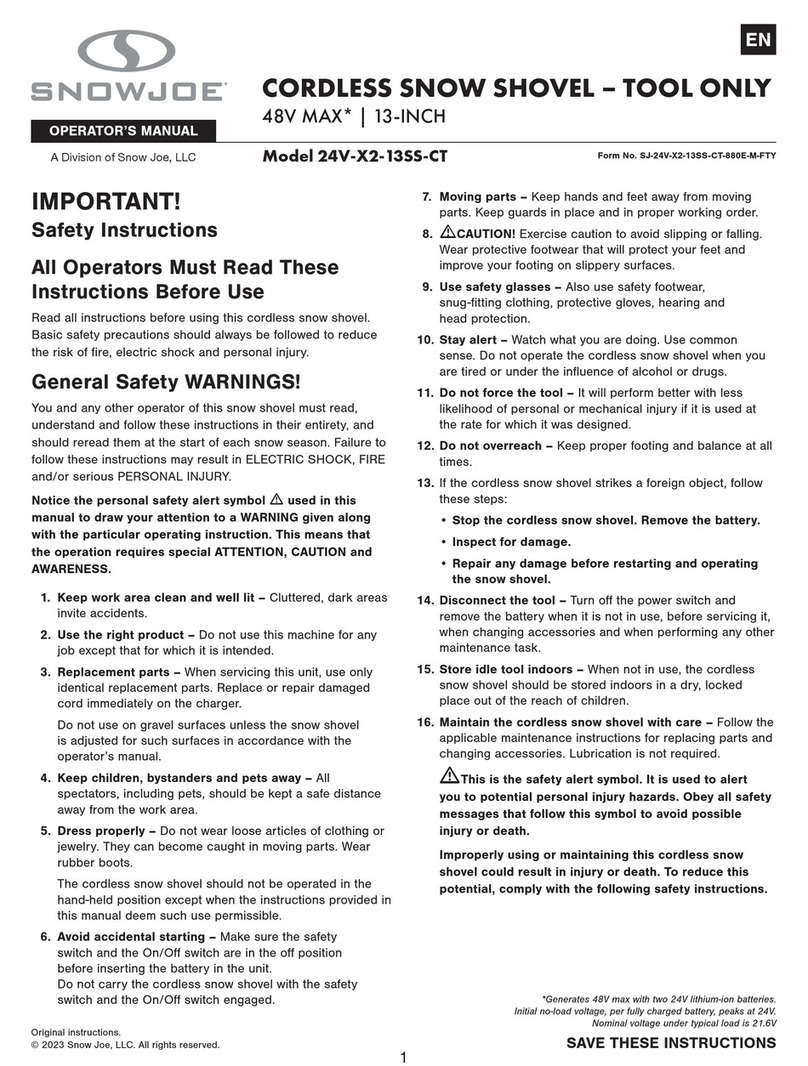 SNOWJOE 24V-X2-13SS-CT User manual