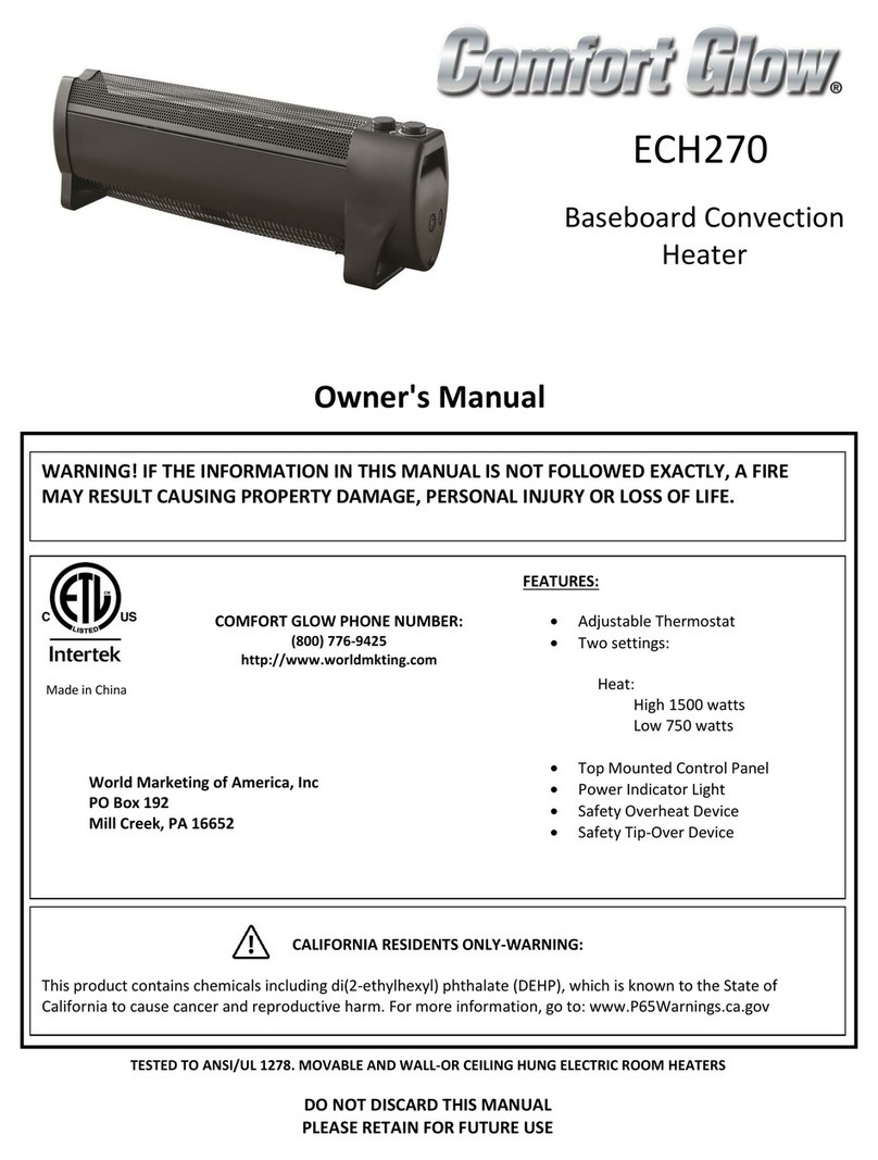 Comfort Glow ECH270 User manual