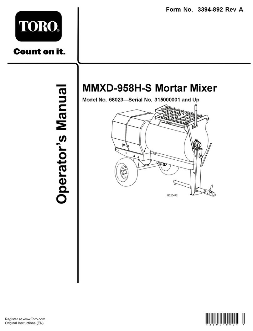 Toro MMXD-958H-S Operator's manual Toro MMXD-958H-S Operator's manual