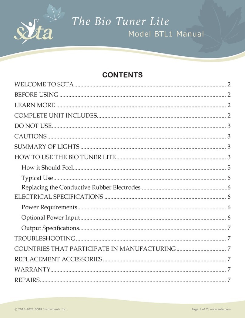 Sota The Bio Tuner Lite User manual