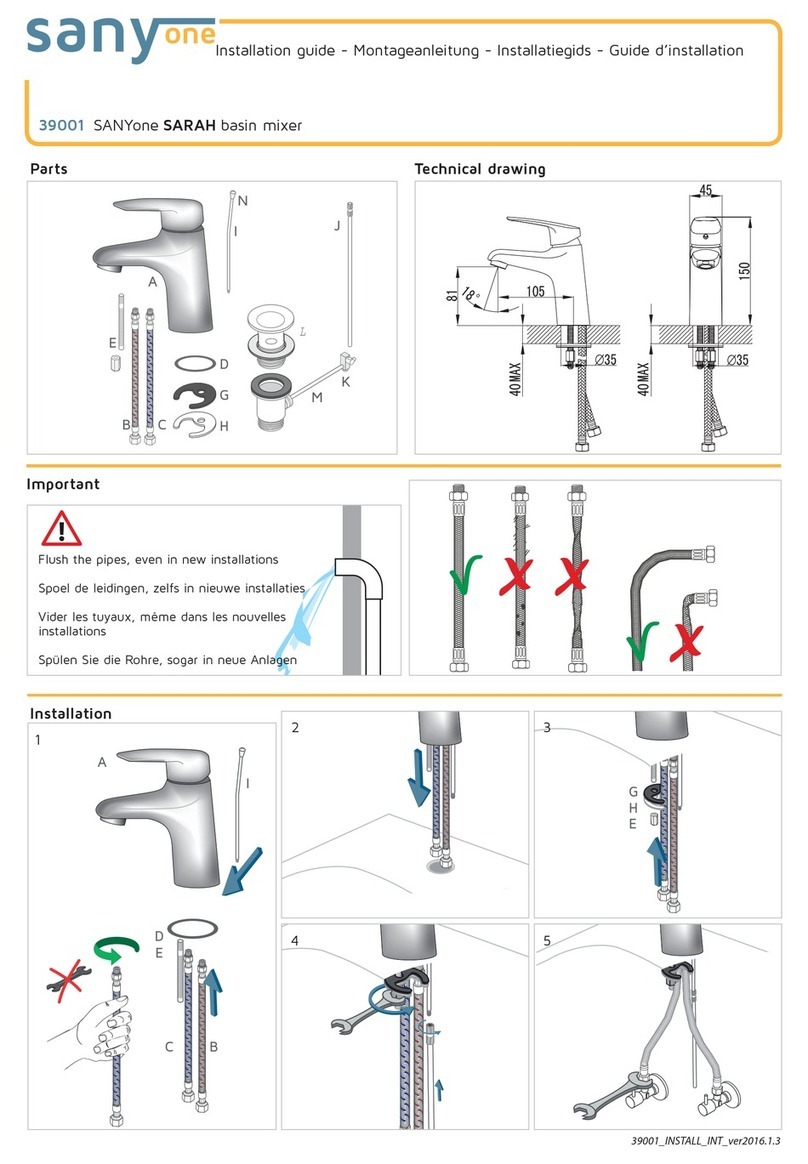 SANYone SARAH 39001 installation guide SANYone SARAH 39001 installation guide