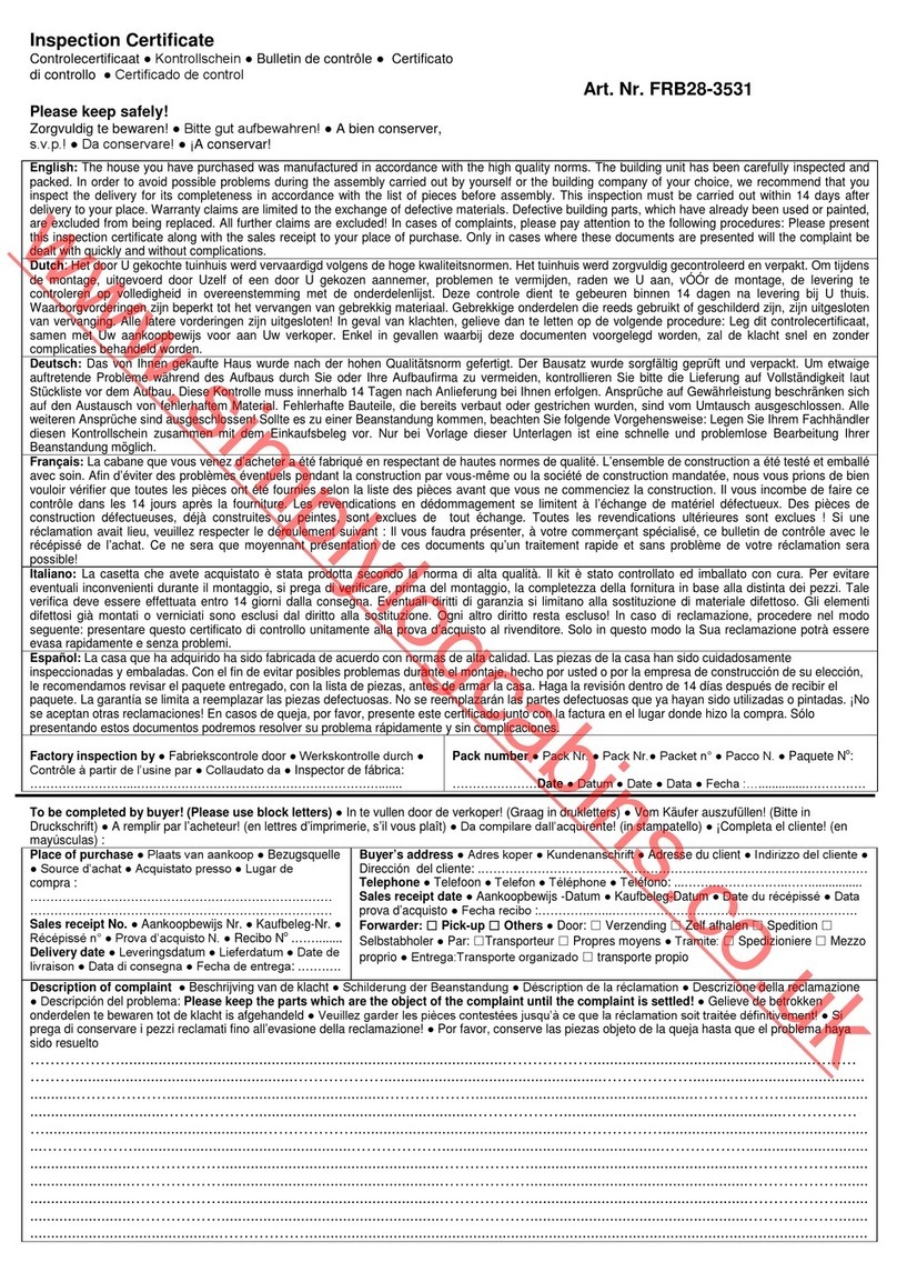 Palmako FRB28-3531 installation manual