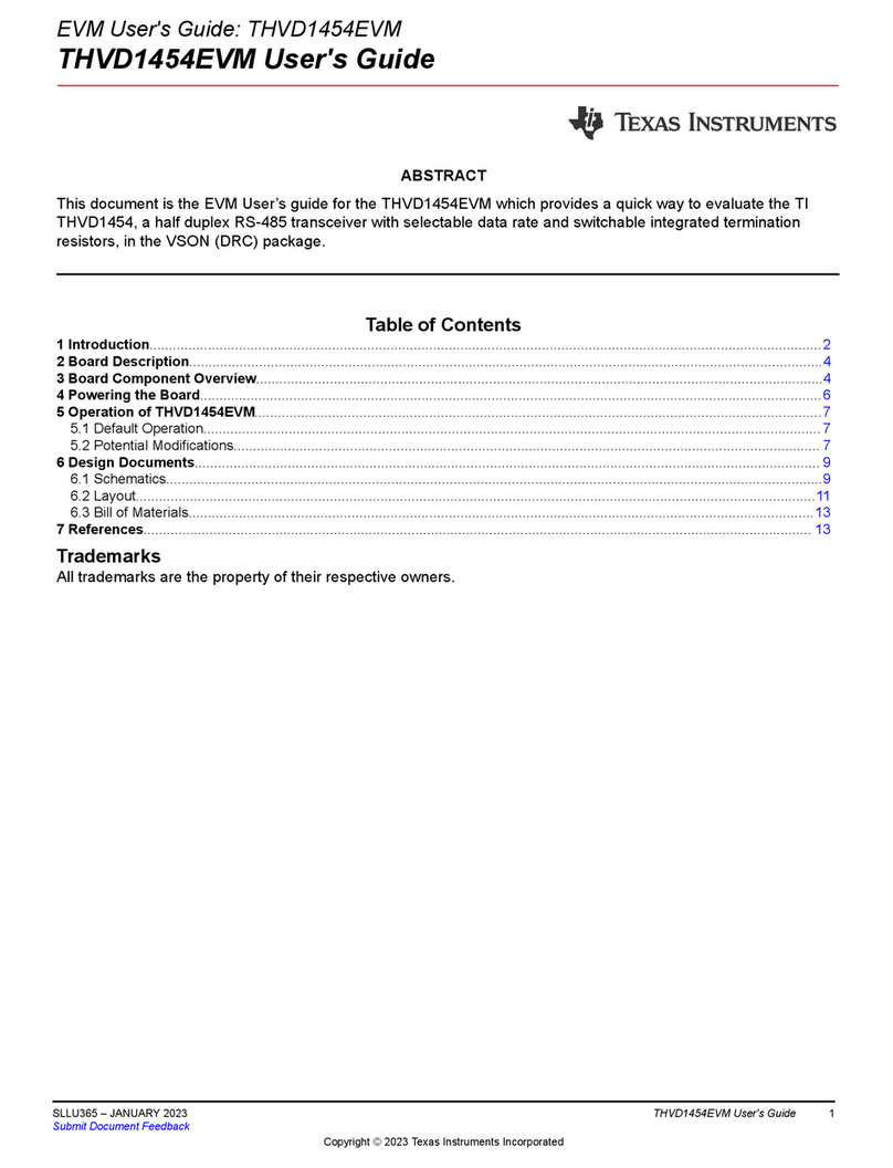 Texas Instruments THVD1454EVM User manual