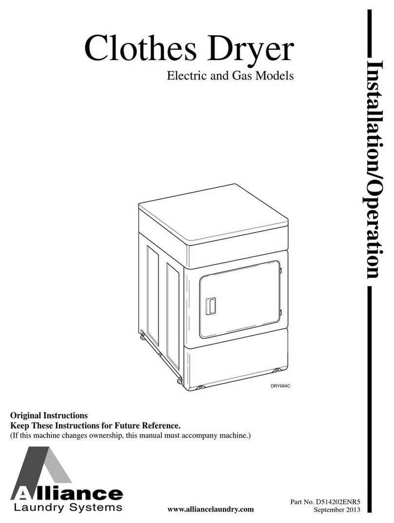 Alliance Laundry Systems DRY684C instructions