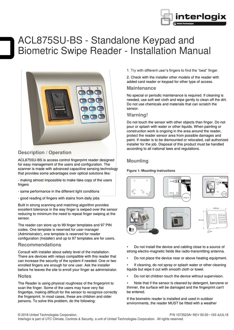 Interlogix ACL875SU-BS installation manual