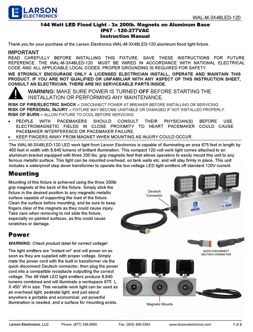Larson Electronics WAL-M-3X48LED-120 User manual