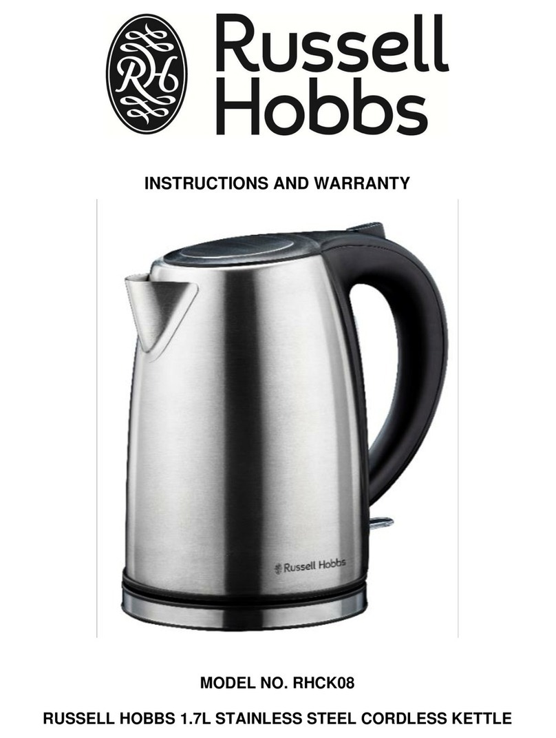 Russell Hobbs RHCK08 Installation guide Russell Hobbs RHCK08 Installation guide