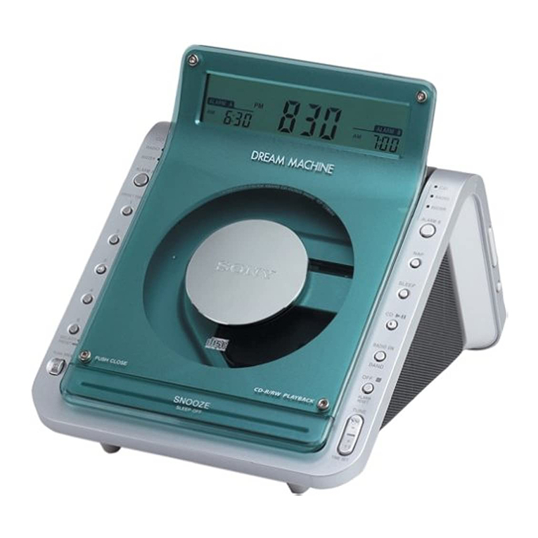 Sony DREAM MACHINE ICF-CD855 user manual