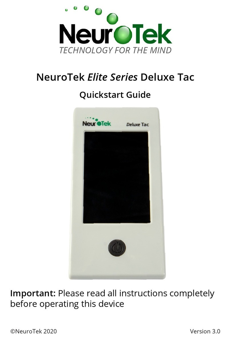 NeuroTek Elite Series quick start guide NeuroTek Elite Series quick start guide