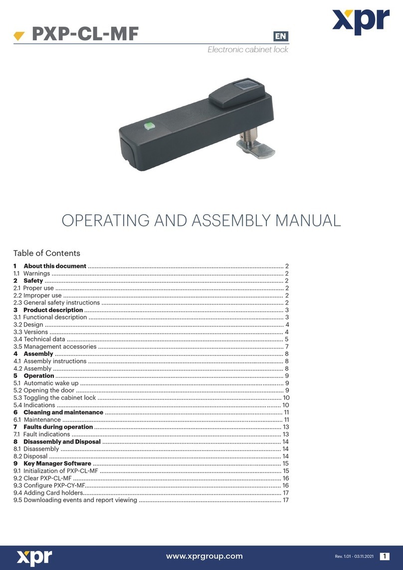 xpr PXP-CL-MF Operating and assembly manual
