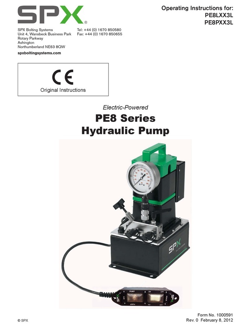 SPX PE8 Series User manual